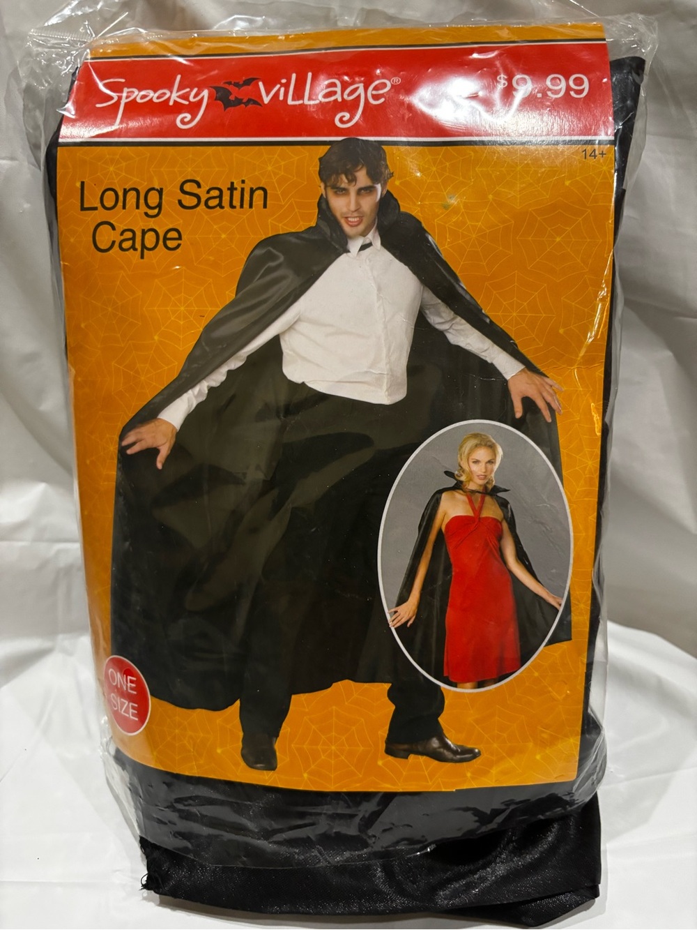 Black Long Satin Cape - Kids Costume
